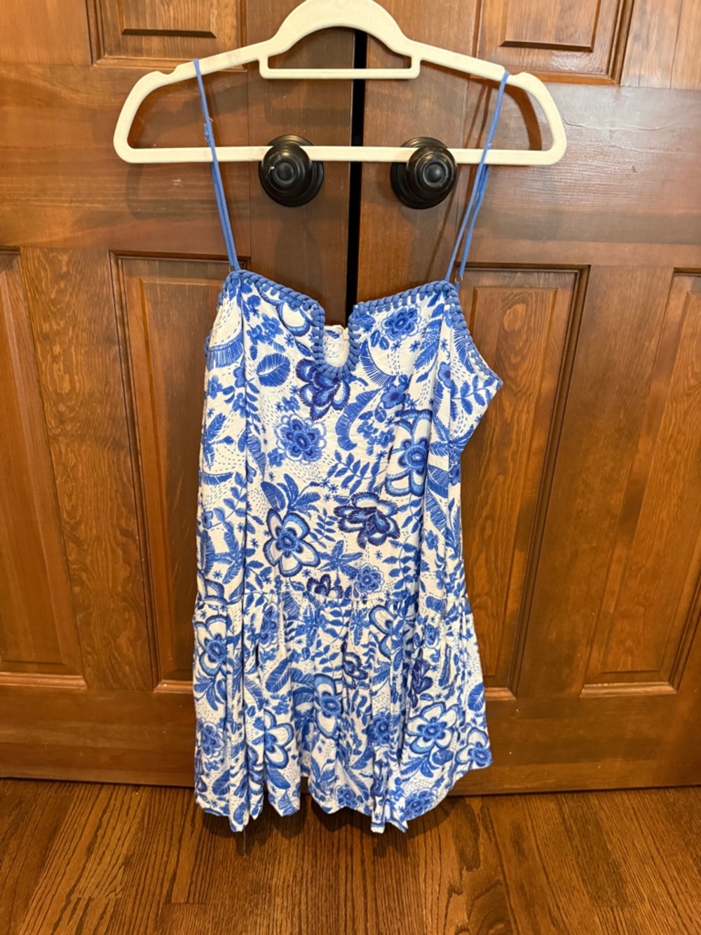 TCEC Blue and White Floral Mini Dress